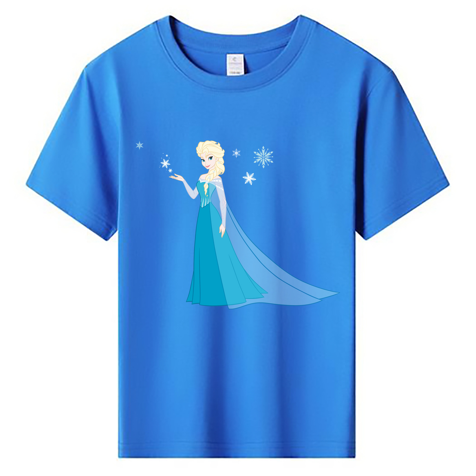 （画像用） アナと雪の女王 アンナ エルサ Frozen Anna Elsa 綿100％キッズTシャツ（フロントプリント）